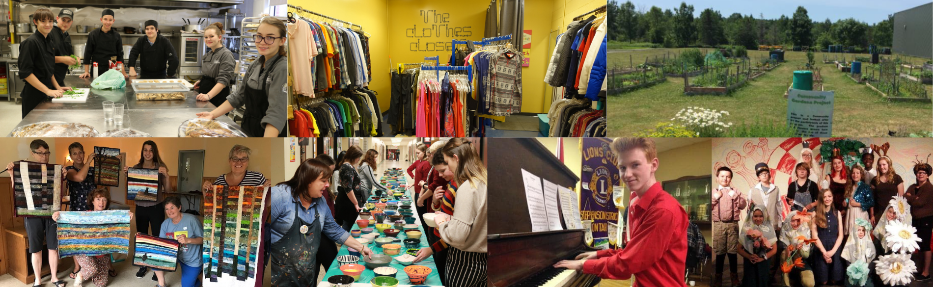 collage of photos of previous community grant recipients
